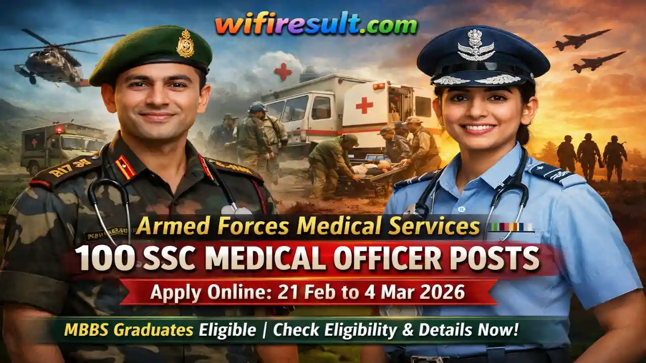 AFMS SSC Medical Officer Recruitment 2026 Banner - Apply for 100 Posts