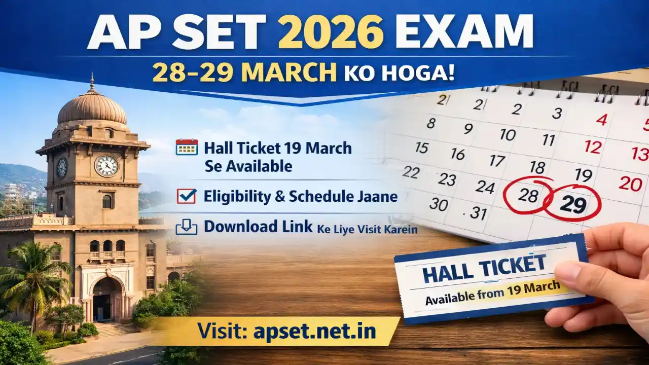 AP SET Exam Date 2026 Official Announcement Andhra University Visakhapatnam