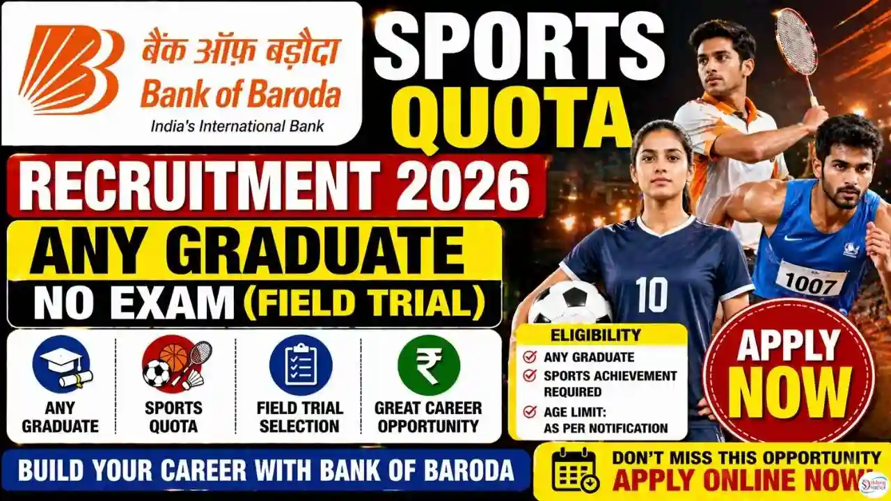 Bank of Baroda Sports Quota Clerk Recruitment 2026 Official Announcement Banner