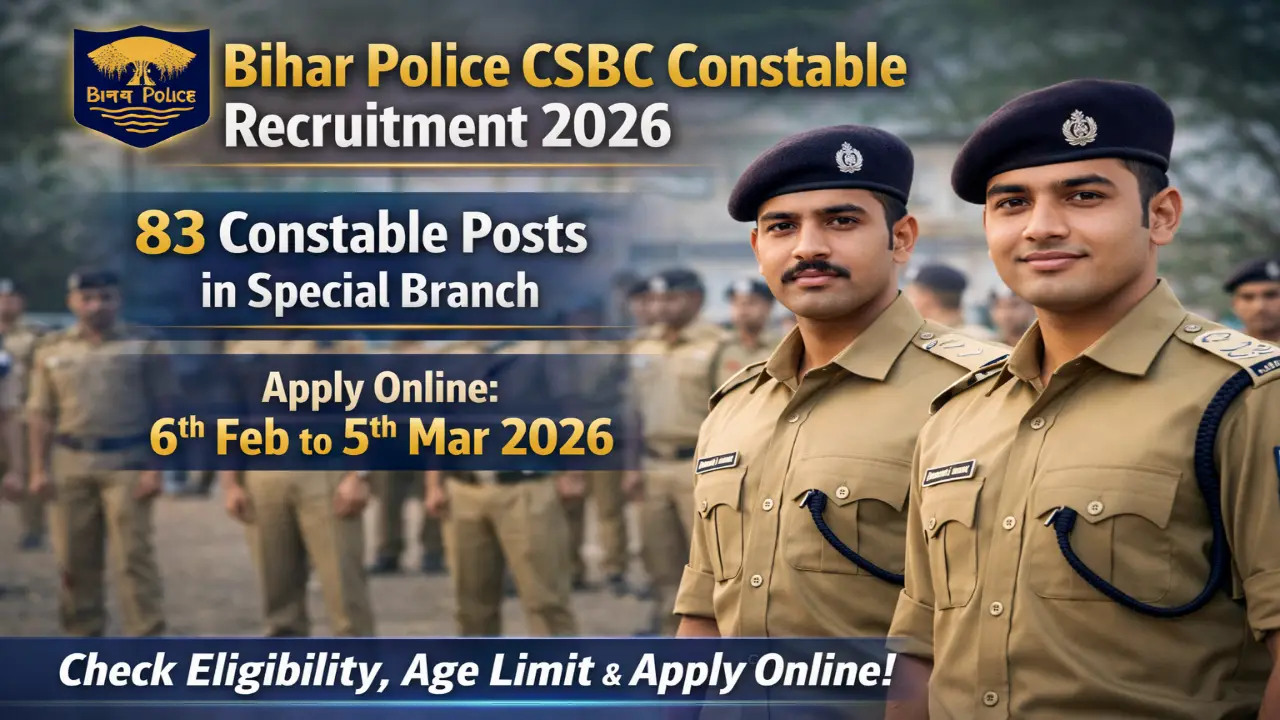 Bihar Police CSBC Constable Recruitment 2026 Banner