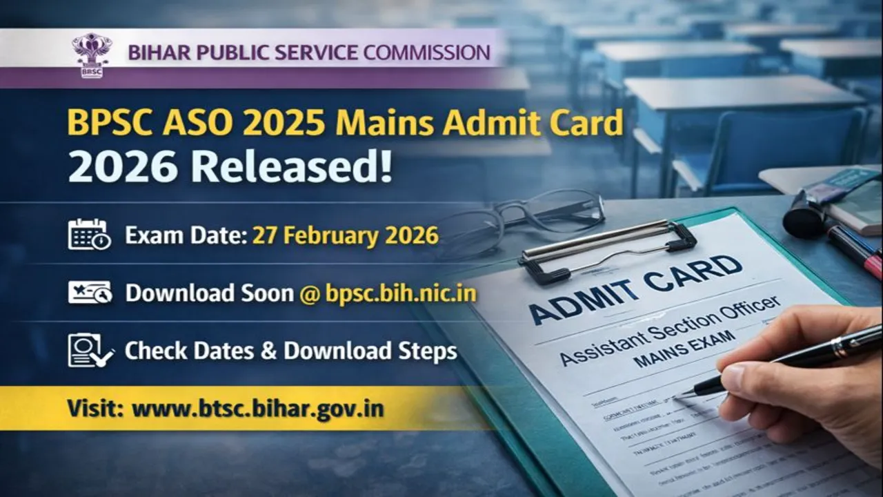 BPSC ASO 2025 mains exam date announcement and admit card details