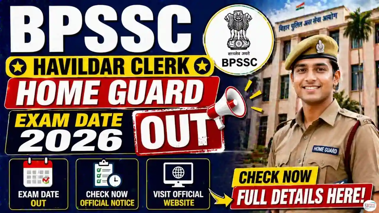 BPSSC Havildar Clerk Home Guard Exam Date 2026 Official Notification Banner