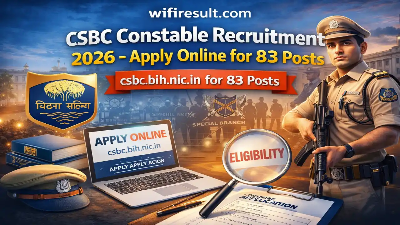 CSBC Constable Recruitment 2026 Banner - Apply for 83 Bihar Police Posts