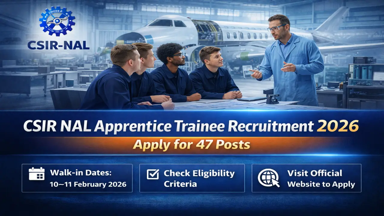 CSIR NAL Apprentice Trainee Recruitment 2026 Walk-in Interview Banner