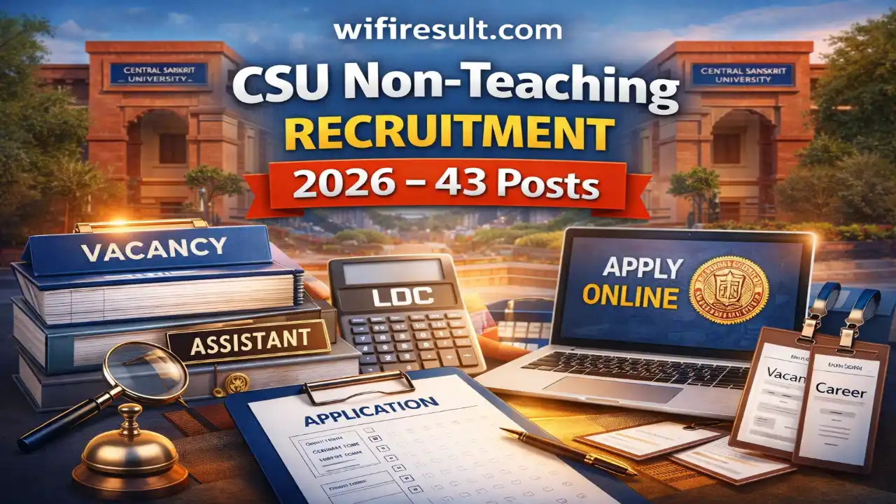 CSU Non Teaching Recruitment 2026 Banner 43 Posts Apply Online