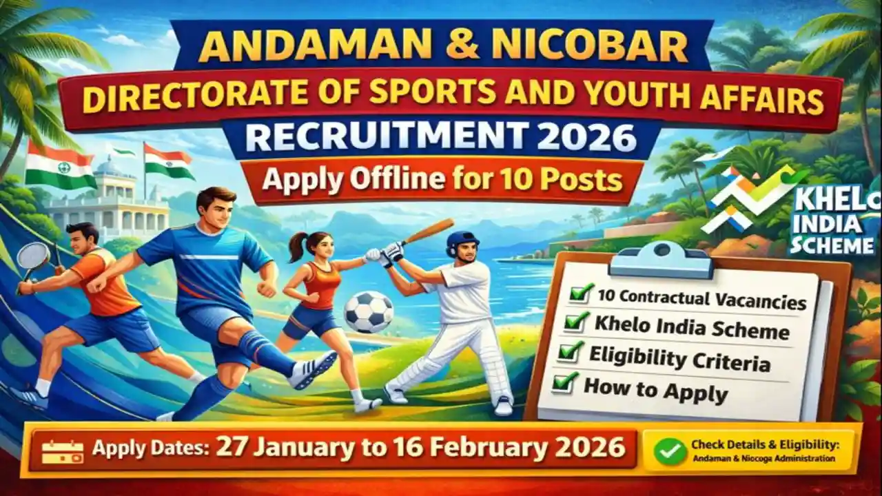 Directorate of Sports and Youth Affairs 2026 Andaman Recruitment Banner