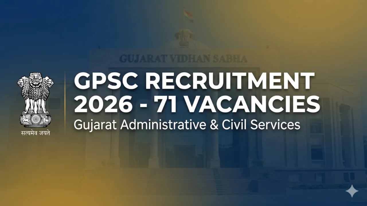 GPSC Recruitment 2026 apply online for 71 Gujarat