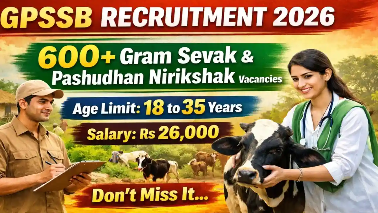 GPSSB Gram Sevak and Pashudhan Nirikshak Recruitment 2026 Banner