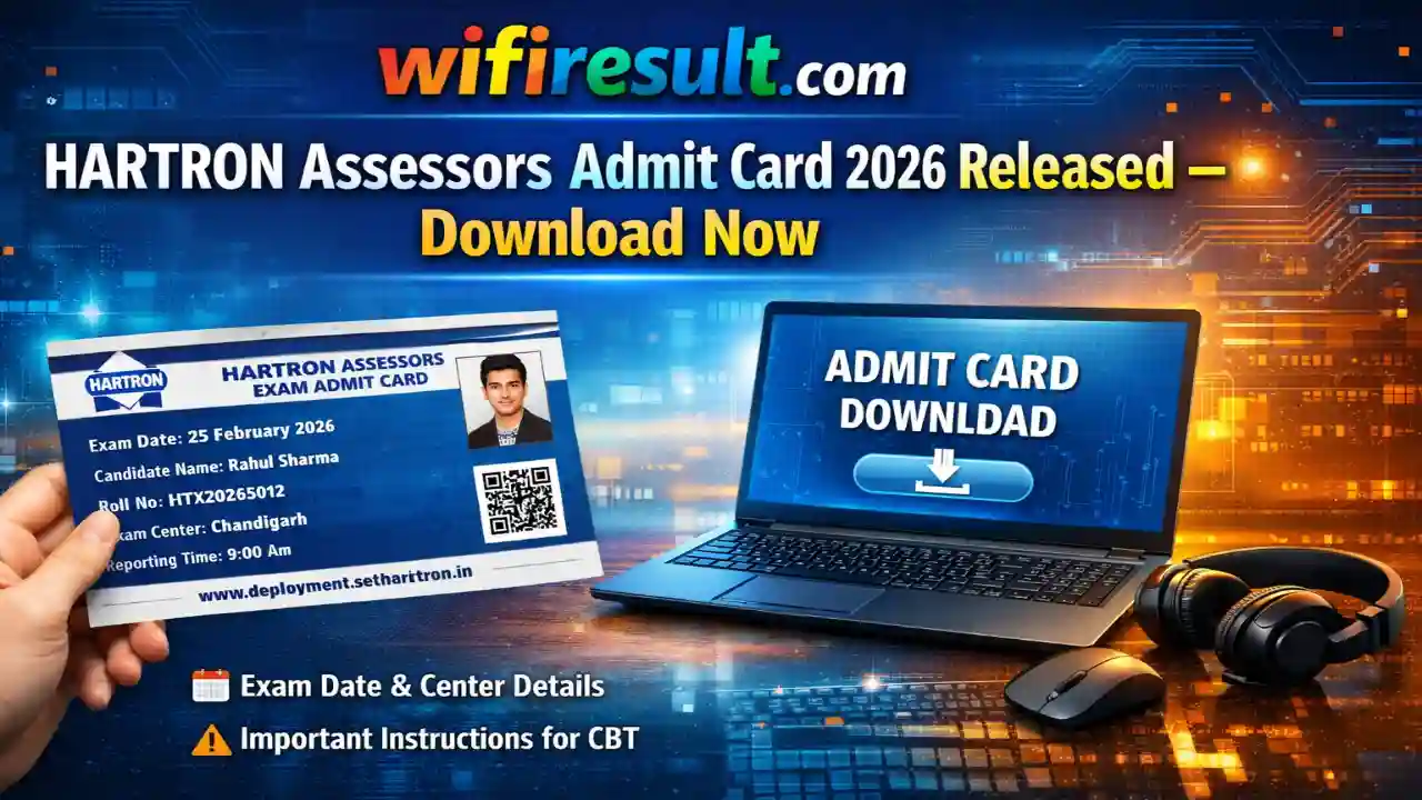 HARTRON Assessors Exam Admit Card 2026 Download Official