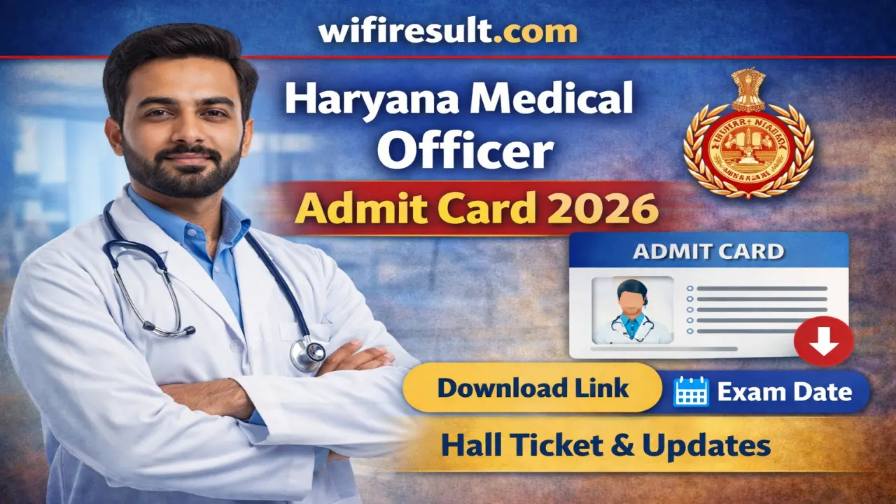 Haryana Health Medical Officer Admit Card 2026 download banner