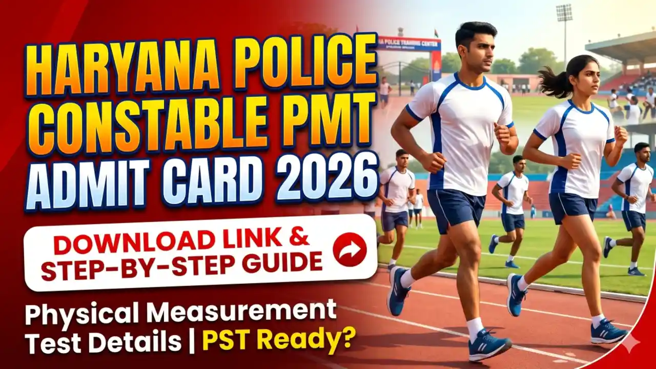 Haryana Police Constable PMT Admit Card 2026 download link on HSSC official website.