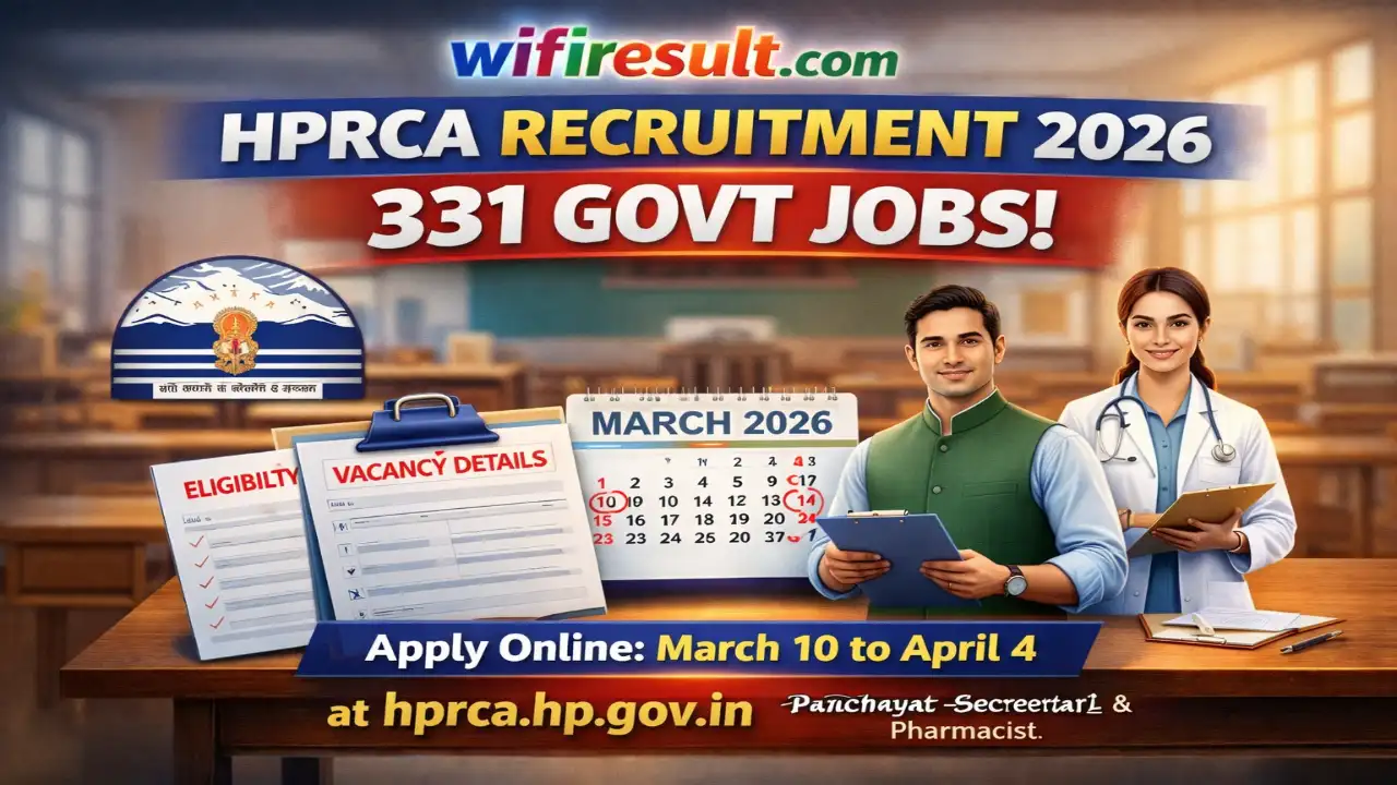 HPRCA Panchayat Secretary Recruitment 2026