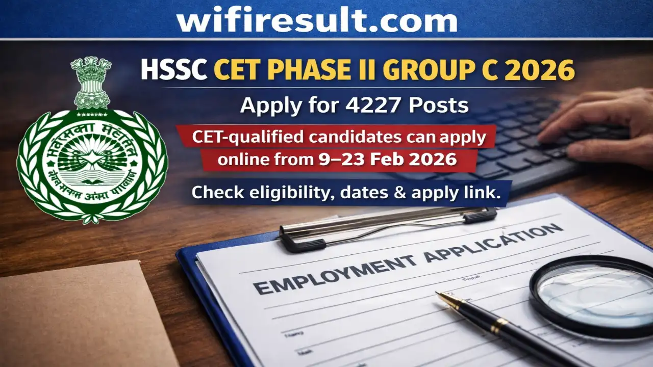 HSSC CET Phase II Group C Recruitment 2026 Notification 4227 Posts Haryana