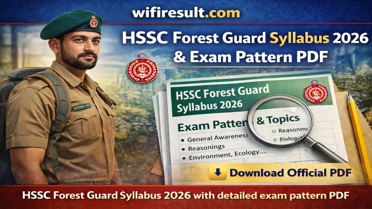 HSSC Forest Guard Syllabus 2026 Exam Pattern