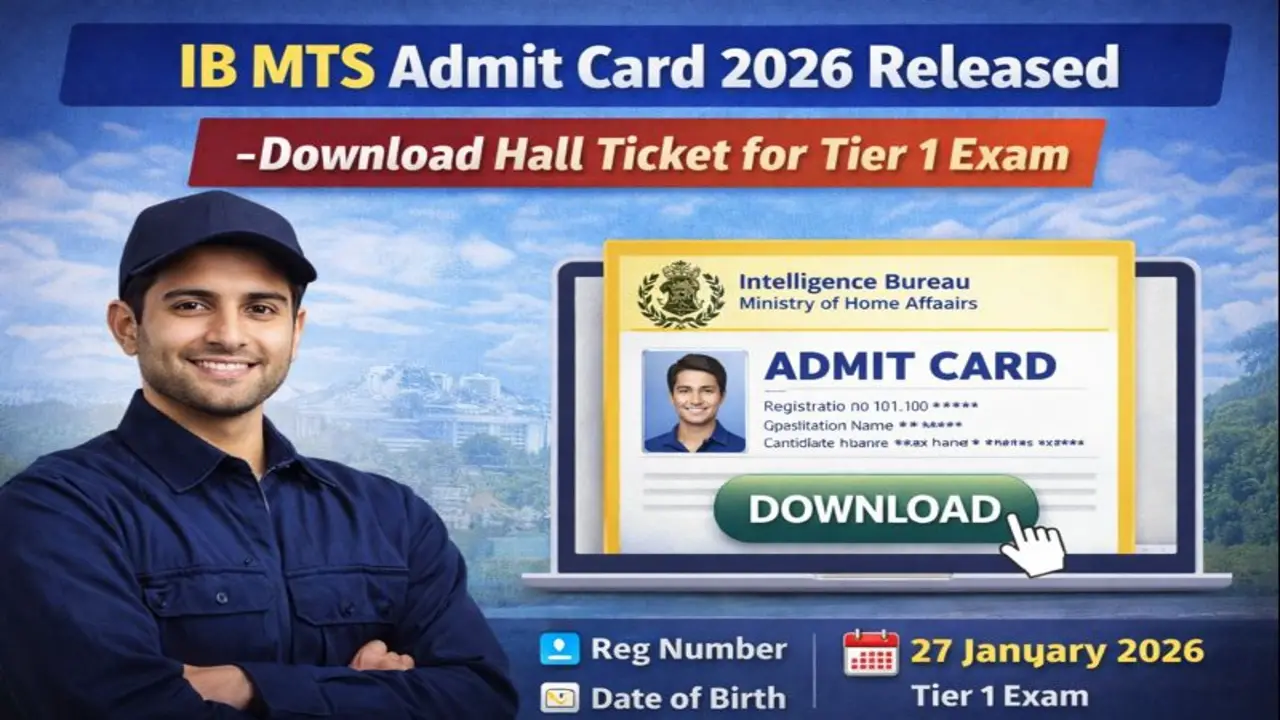IB MTS Admit Card 2026 Released Hall Ticket Download from official website