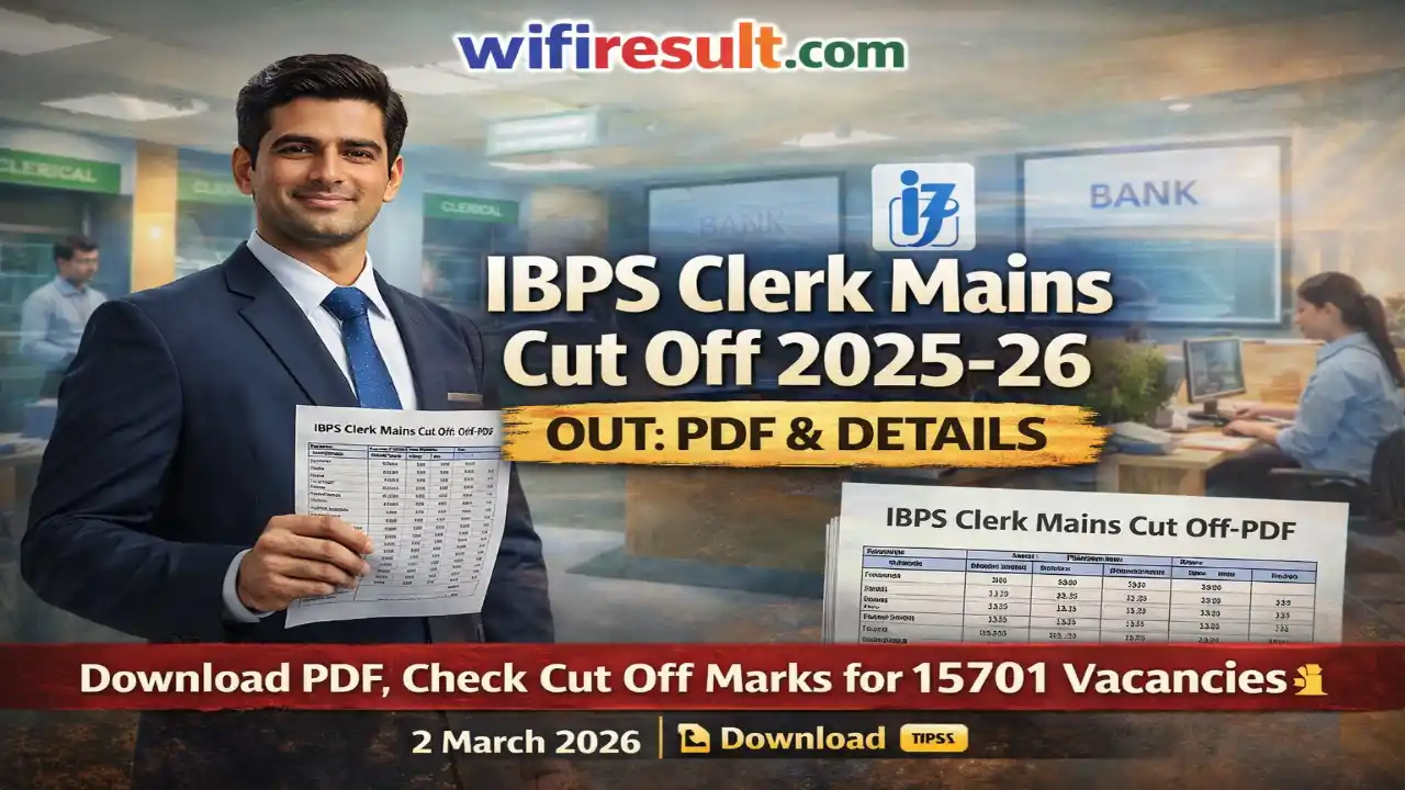 IBPS Clerk Mains Cut Off Marks 2025-26 released with category wise details and PDF download
