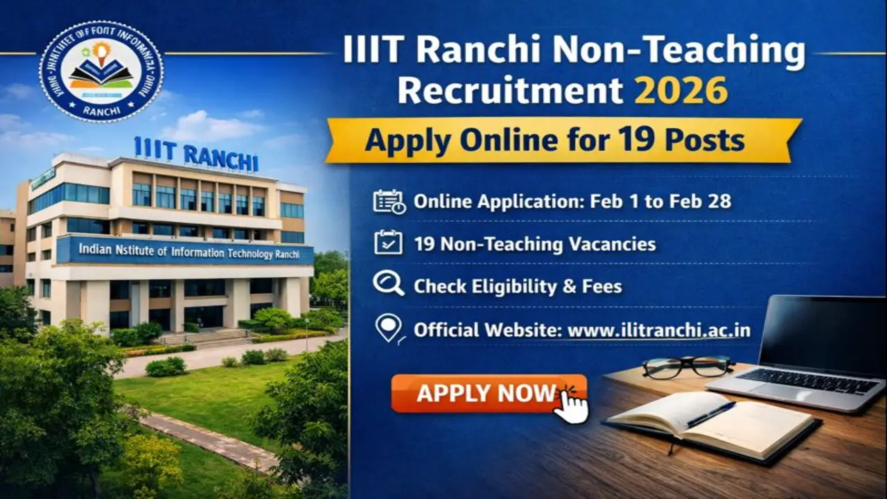 IIIT Ranchi Non Teaching Recruitment 2026 Banner