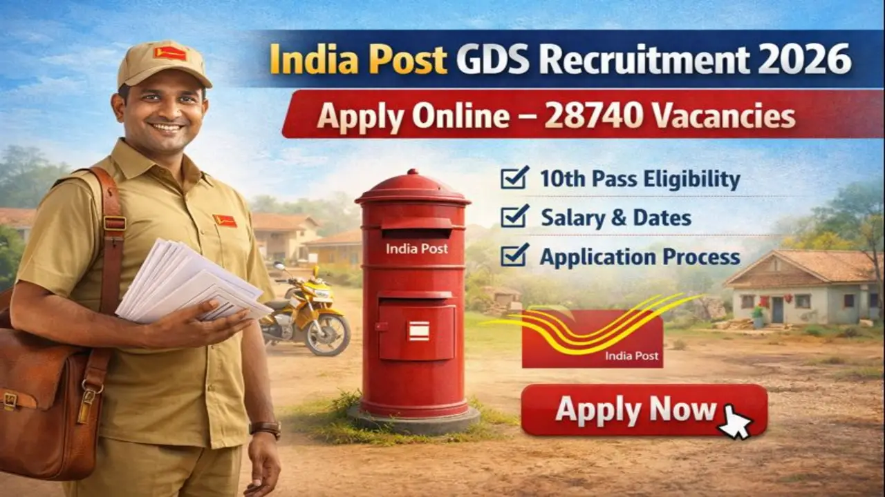 India Post GDS Recruitment 2026 Banner with Vacancies and Apply Online Details