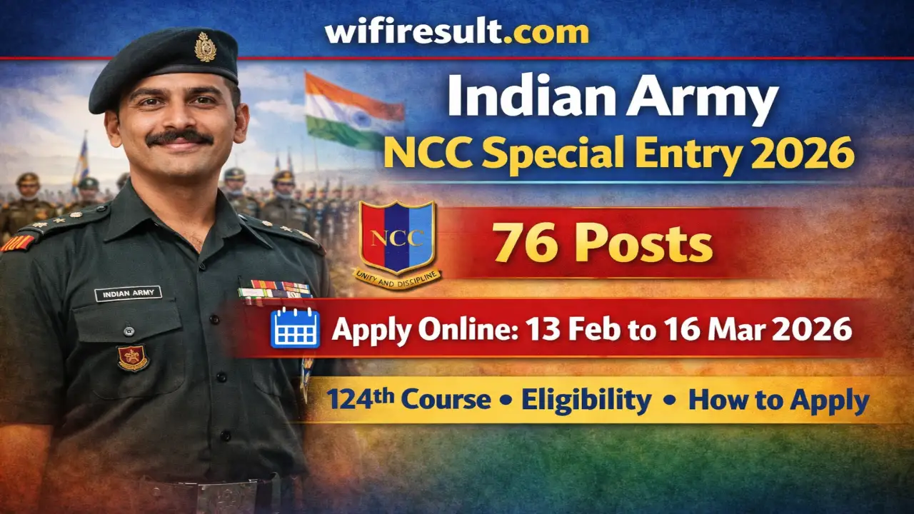 Indian Army NCC Special Entry Recruitment 2026 Banner