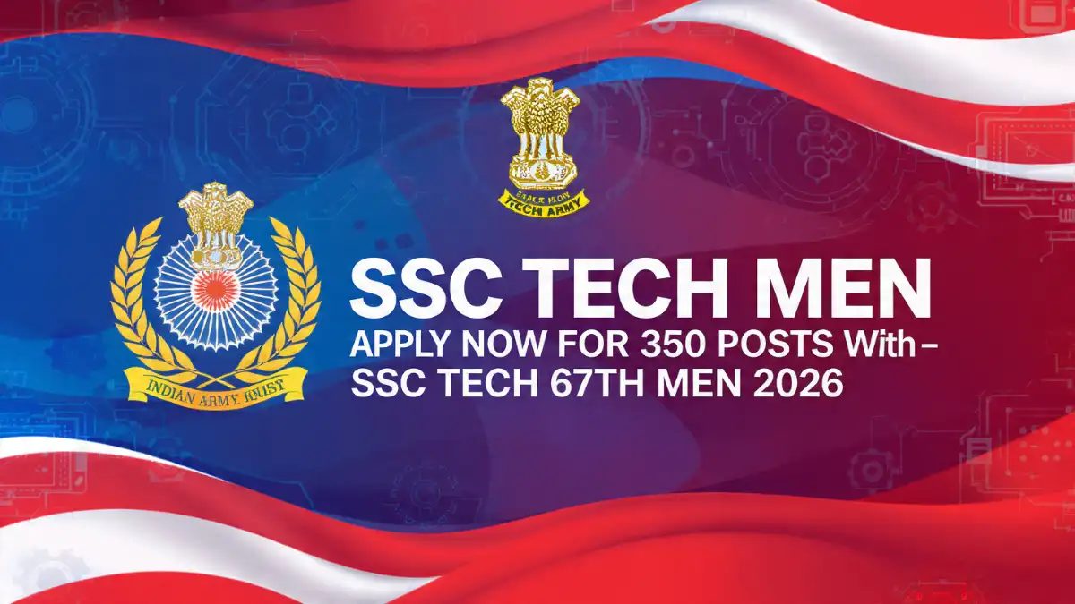 Indian Army SSC Tech Men Recruitment 2026 Banner - Apply Online for 350 Posts