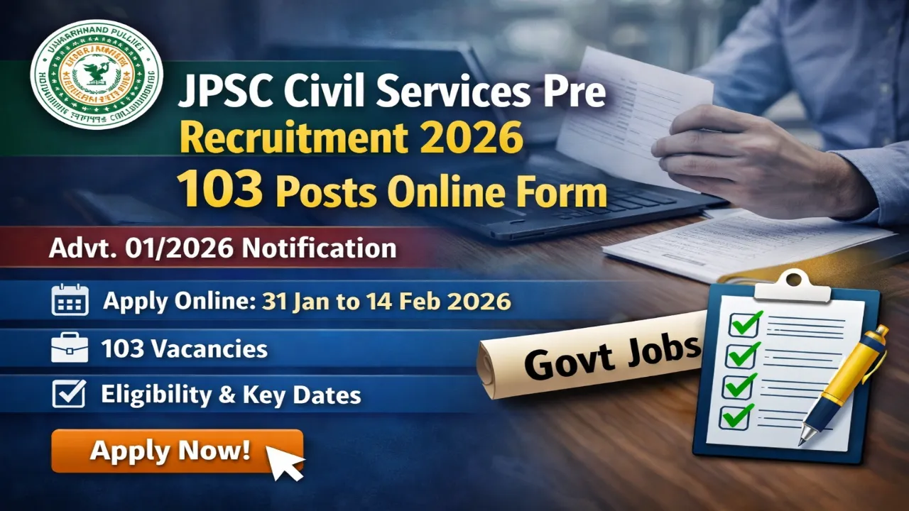 Jharkhand JPSC Civil Services 2026 Recruitment Banner
