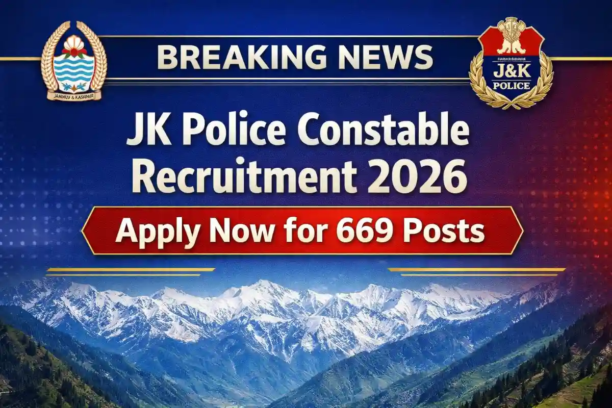 JK Police Constable Recruitment 2026 Banner