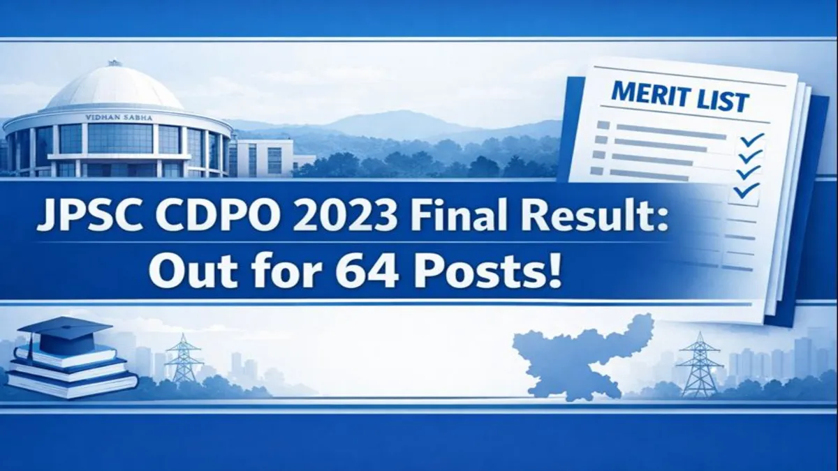 JPSC CDPO 2023 final result merit list announcement