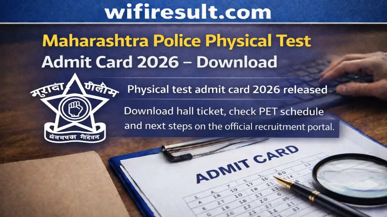 Maharashtra Police Bharti Physical Test Hall Ticket 2026 download official banner