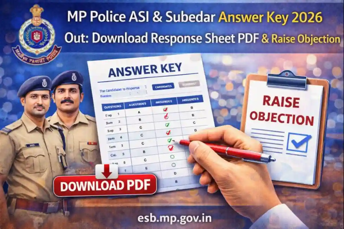 MP Police ASI Subedar Answer Key 2026 download response sheet