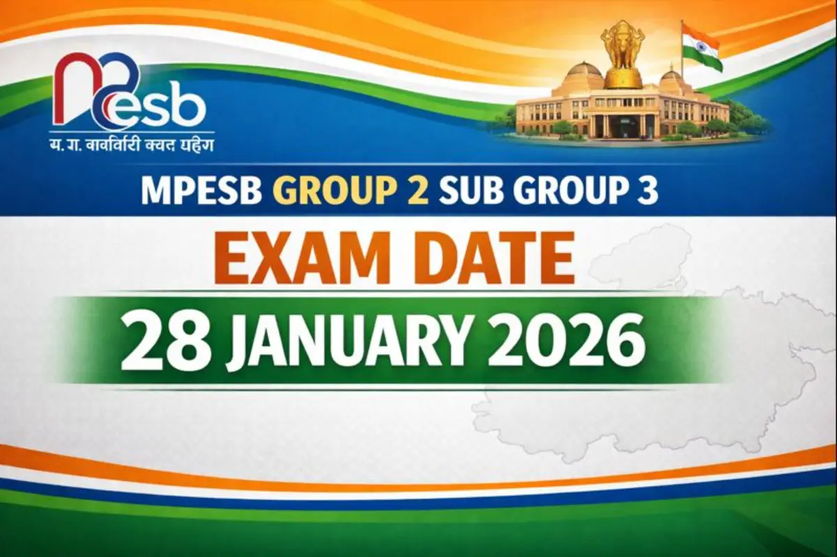 MPESB Group 2 Sub Group 3 Exam Date 2026 announced 28 January