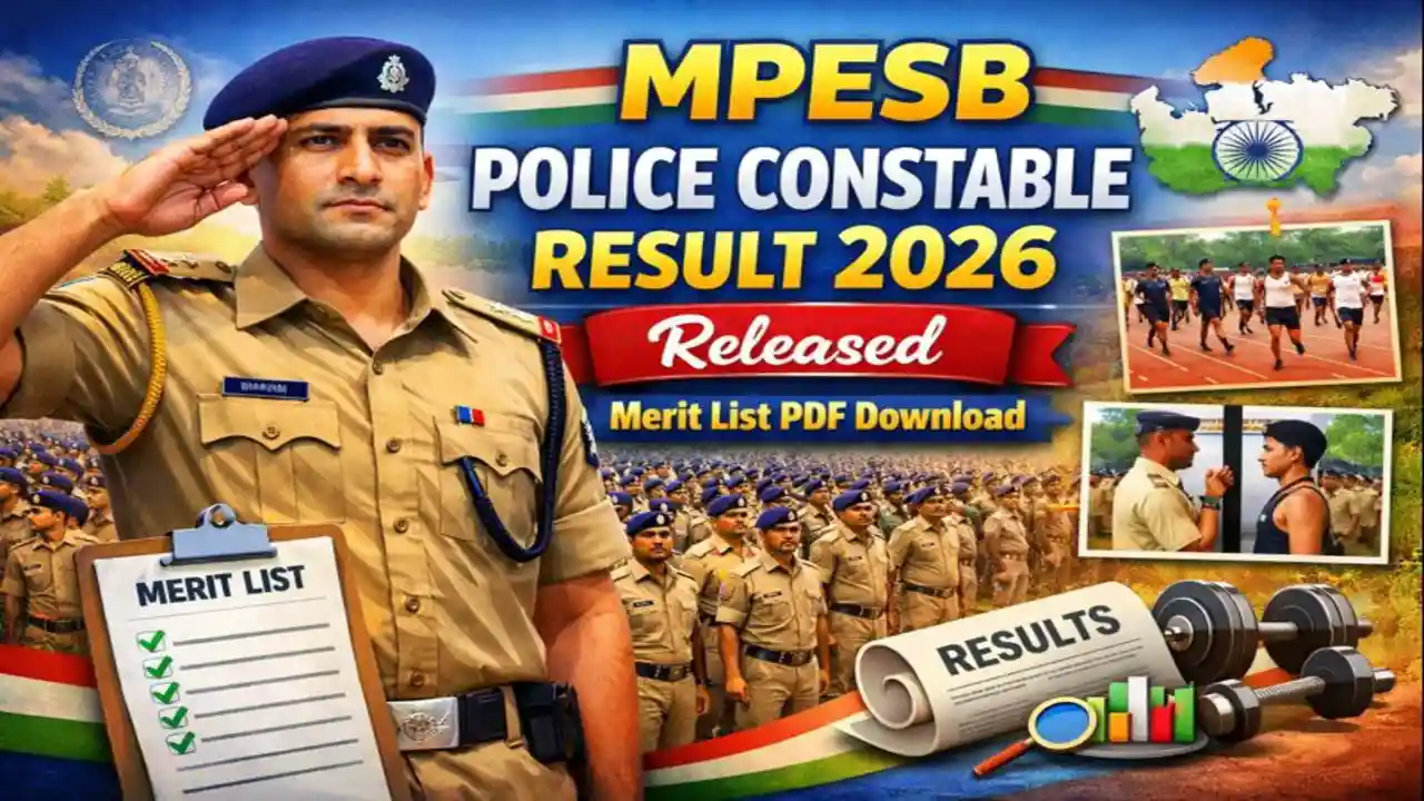 MPESB Police Constable Result 2026 merit list announcement