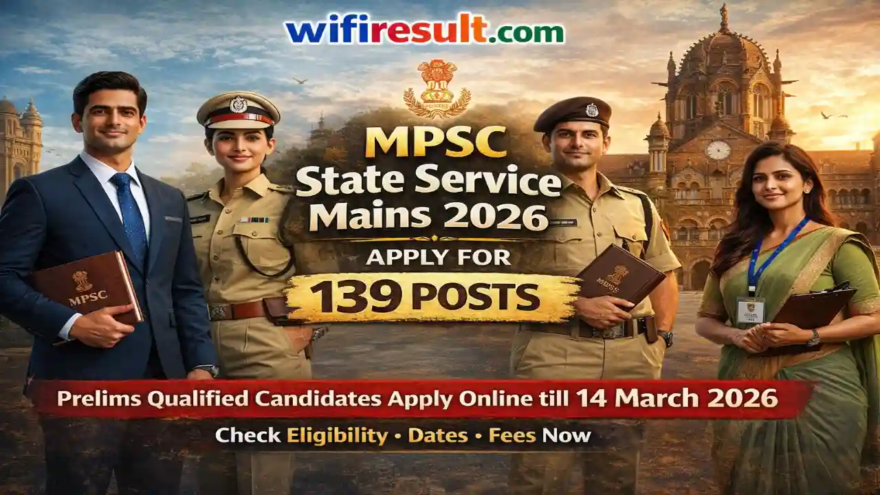MPSC State Service Main Exam 2025 Notification Banner - Apply Online for 139 Vacancies
