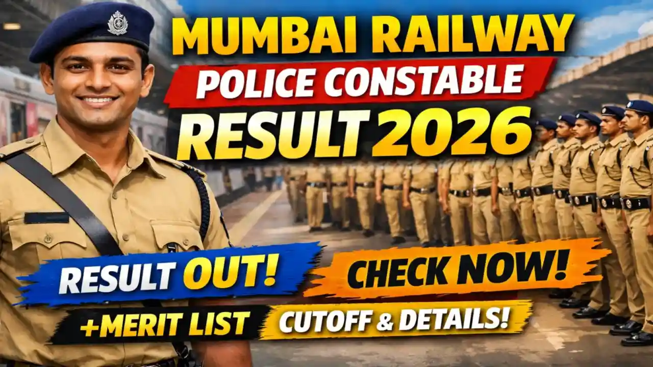 Mumbai Railway Police Constable Result 2026 Merit List Download