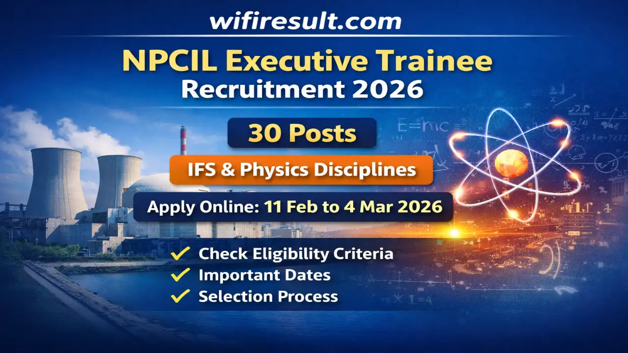 NPCIL Executive Trainee Recruitment 2026 Banner - Apply for 30 Posts Online