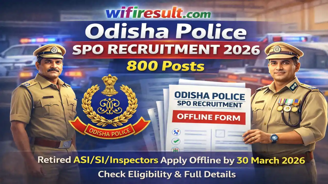 Odisha Police SPO Recruitment 2026 apply offline 800 special police officers posts banner