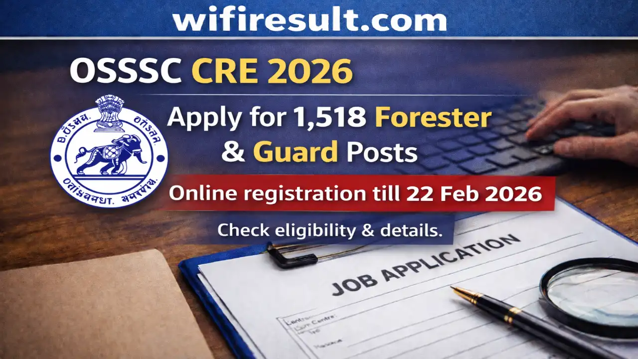 OSSSC CRE 2026 Recruitment Banner for Forester and Guard Posts