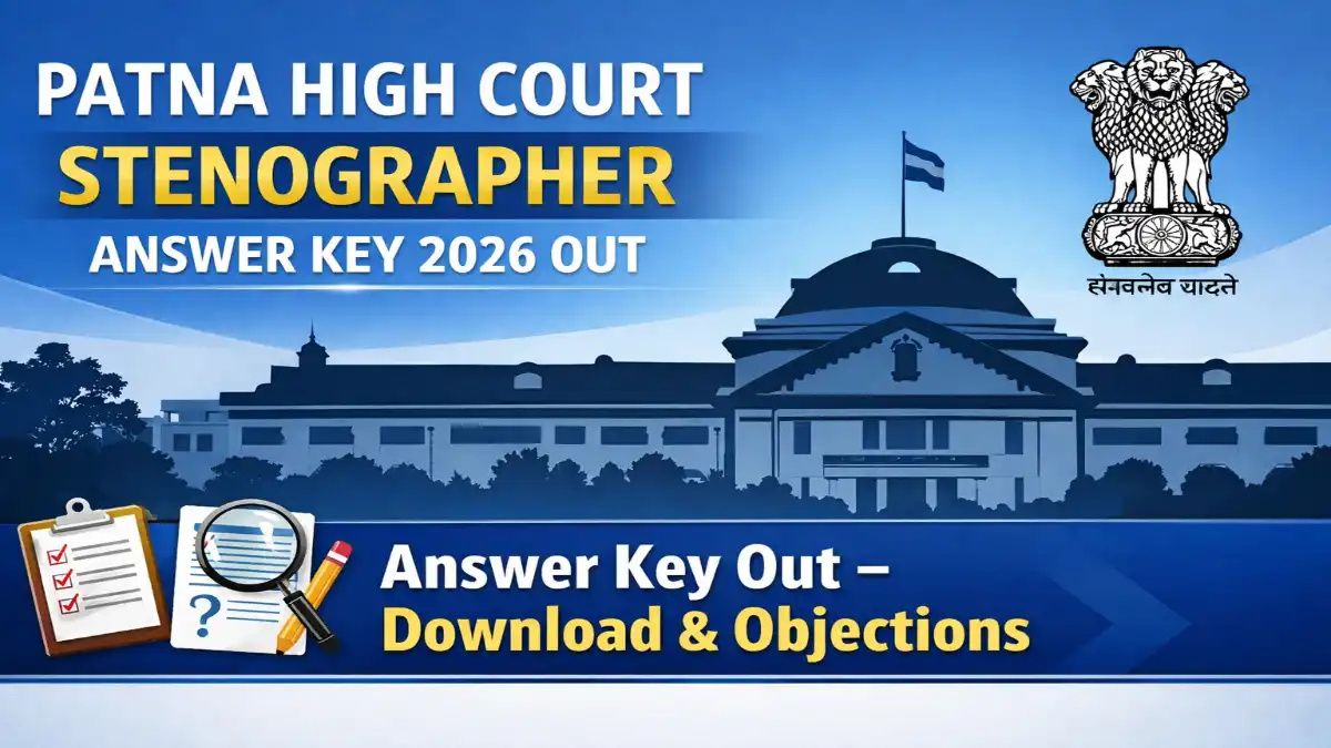Patna High Court Stenographer Answer Key 2026 Out