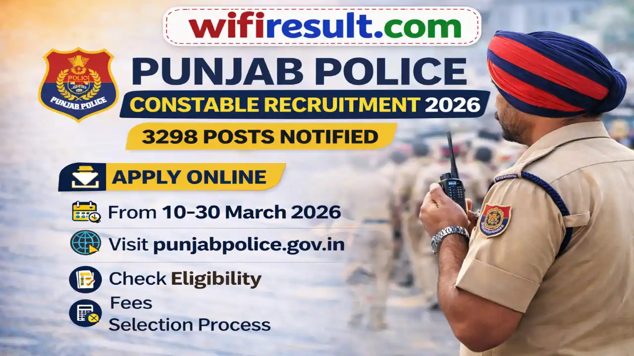 Punjab Police Constable Recruitment 2026 notification out for 3298 posts in District and Armed Cadre – apply online at punjabpolice.gov.in