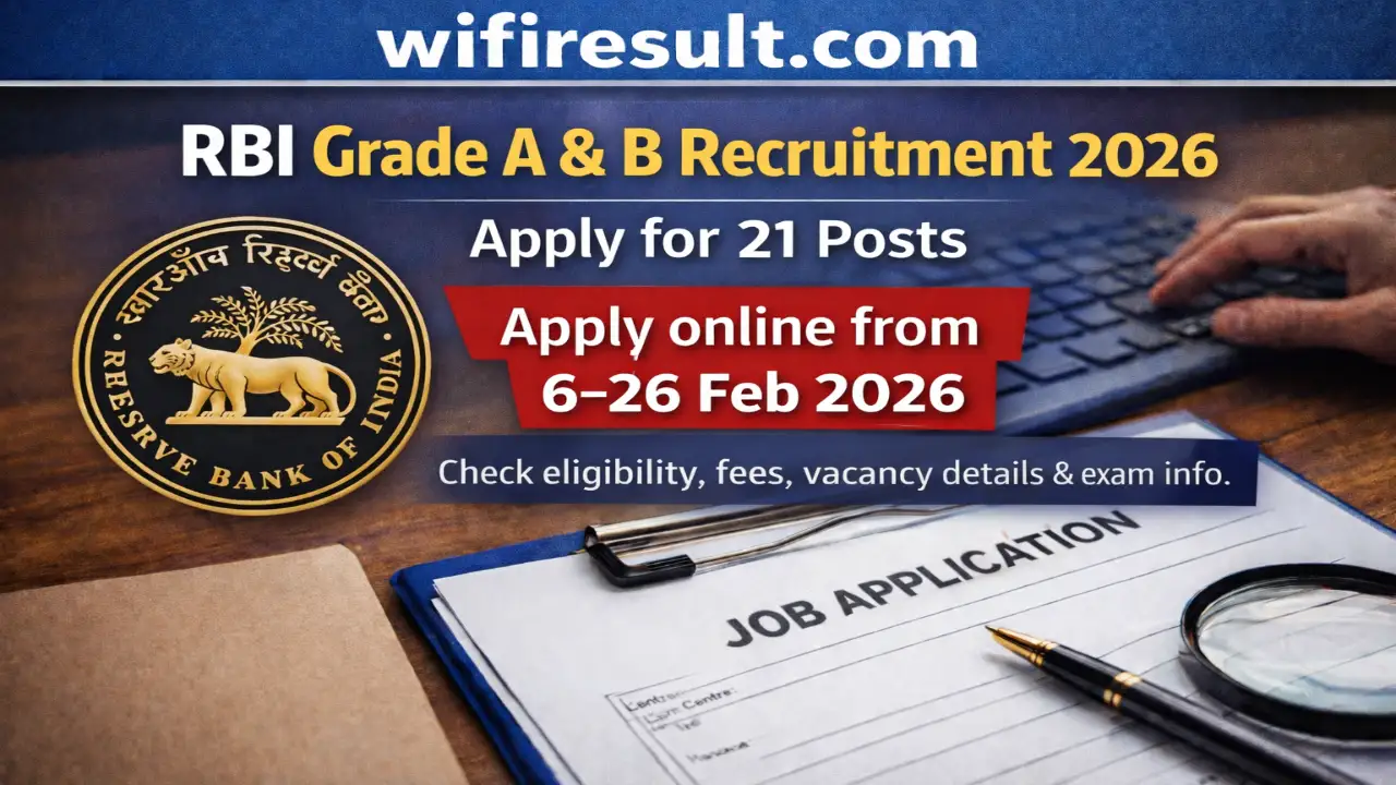RBI Grade A and B Recruitment 2026 Notification Banner