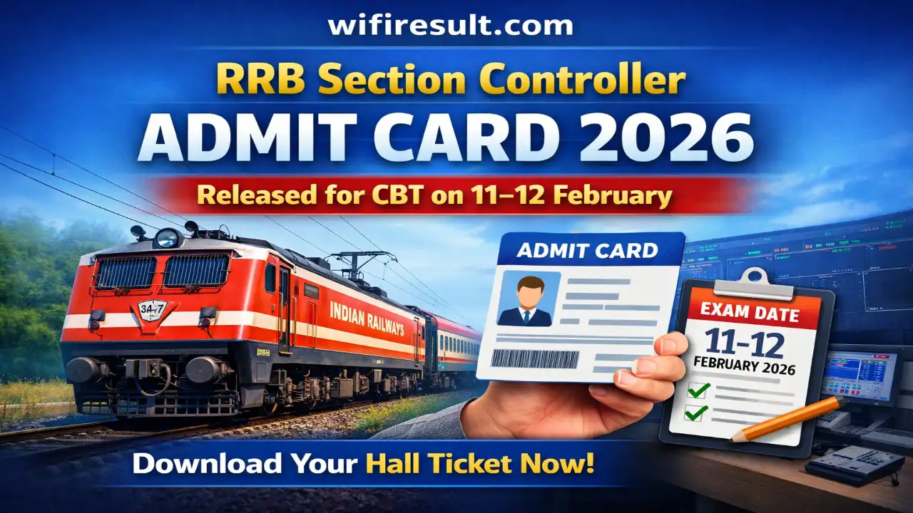 RRB Section Controller Admit Card 2026 download banner