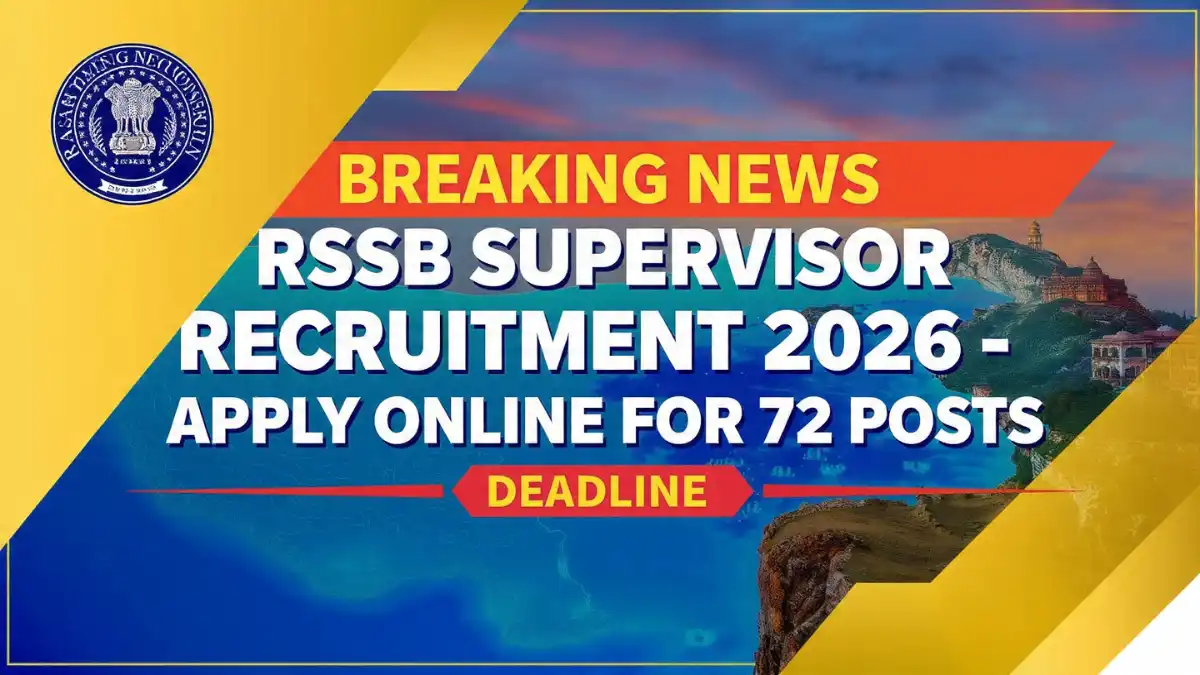 RSSB Supervisor Recruitment 2026 Banner - Apply for 72 Posts