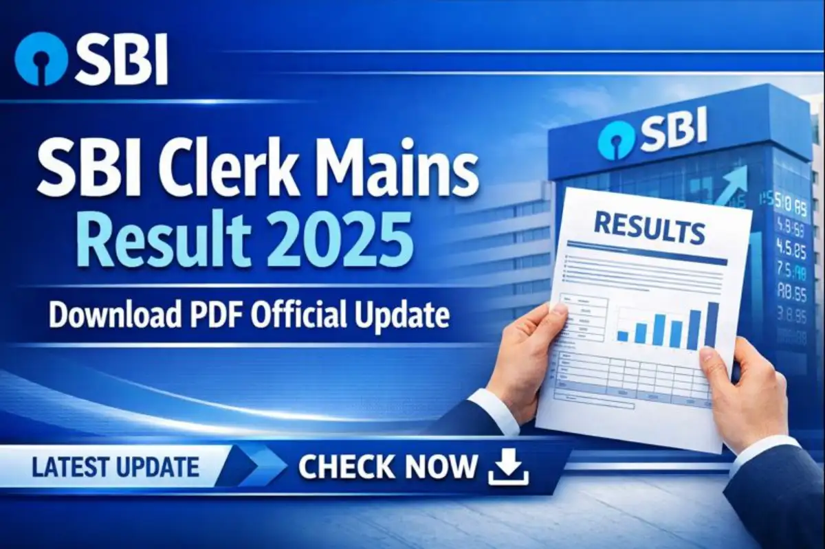 SBI Clerk Mains Result 2025 download PDF official announcement