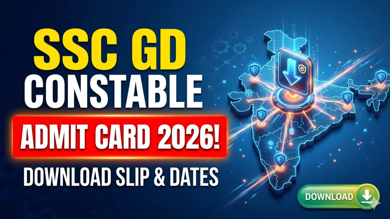 Official announcement banner for SSC GD Constable Admit Card 2026 download.