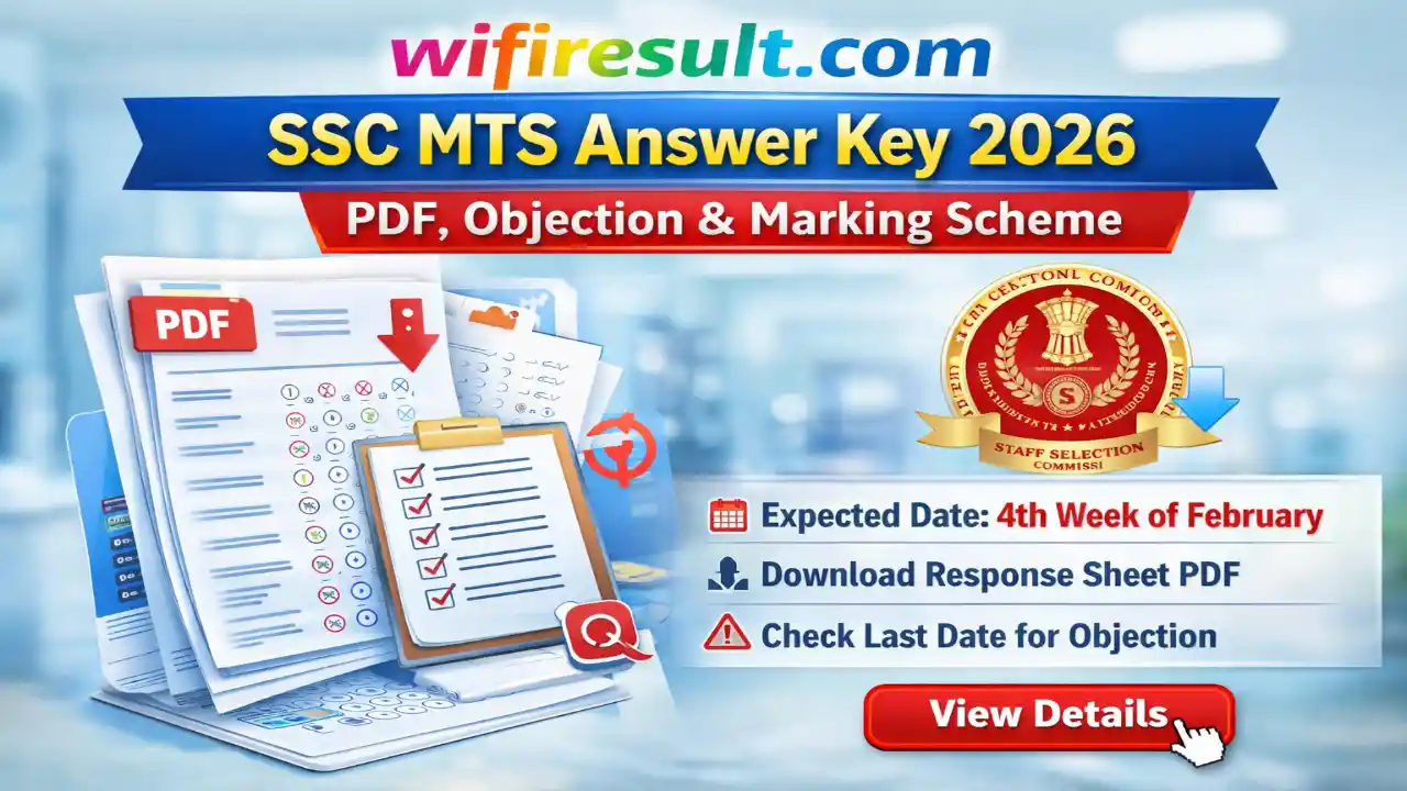 SSC MTS Answer Key 2026 Release Date Response Sheet PDF Objection Last Date