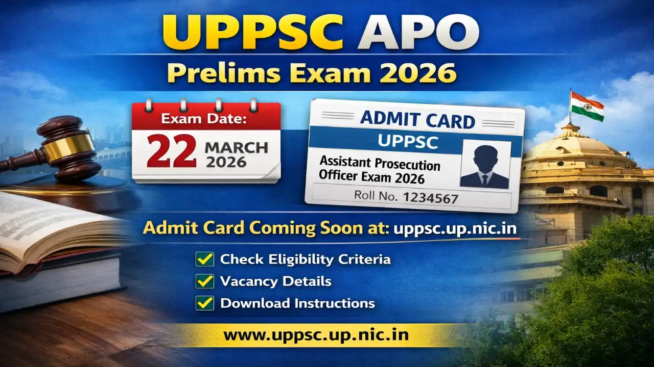 UP APO Exam Date 2026 and Admit Card Details at uppsc.up.nic.in