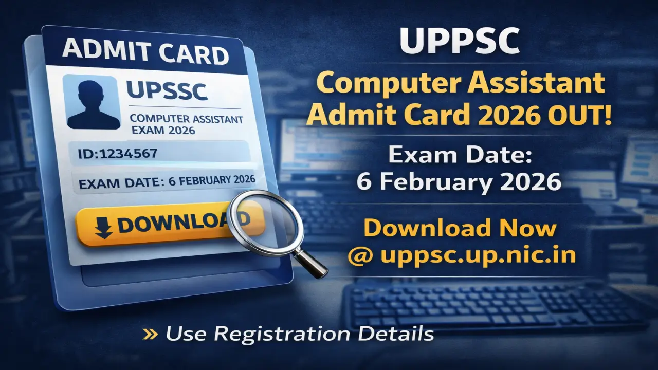 UPPSC Computer Assistant Admit Card 2026 download official banner