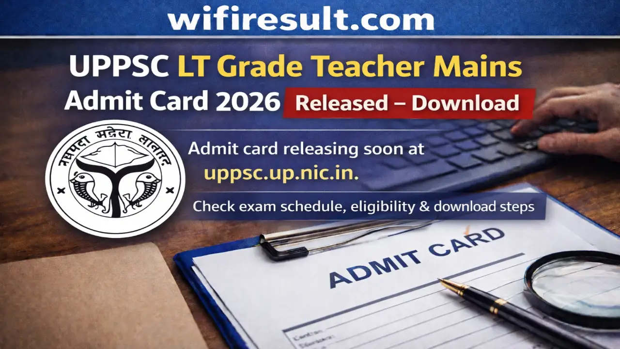UPPSC LT Grade Teacher Mains Admit Card 2026 Download and Exam Schedule