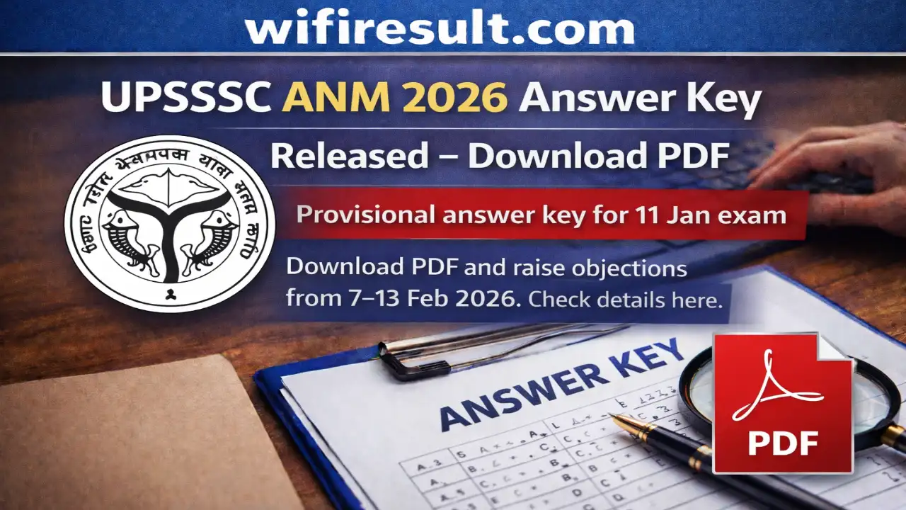 UPSSSC ANM Answer Key 2026 Released