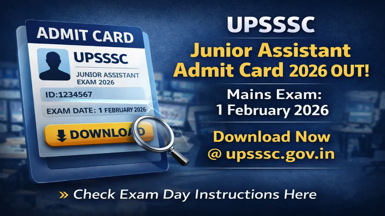 UPSSSC Junior Assistant Admit Card 2026 download banner
