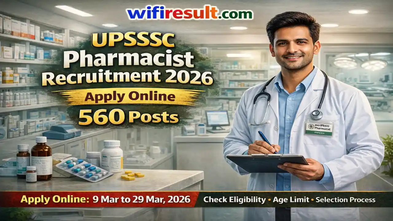UPSSSC Pharmacist Recruitment 2026 Notification and Online Form